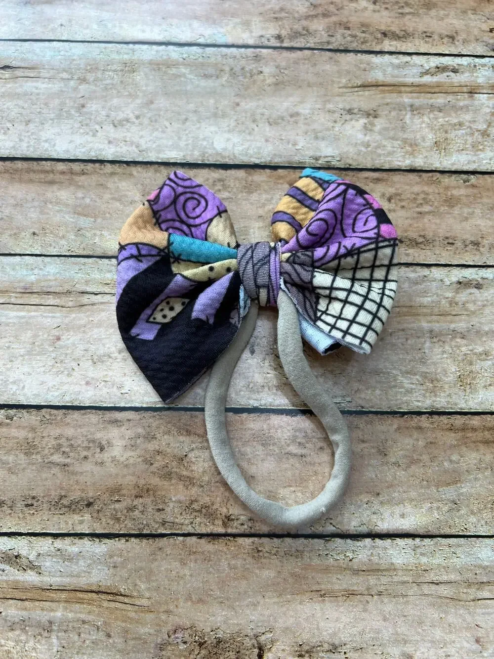 Little Blessing Bowtique NBC Sally Patchwork Nylon Headband 3